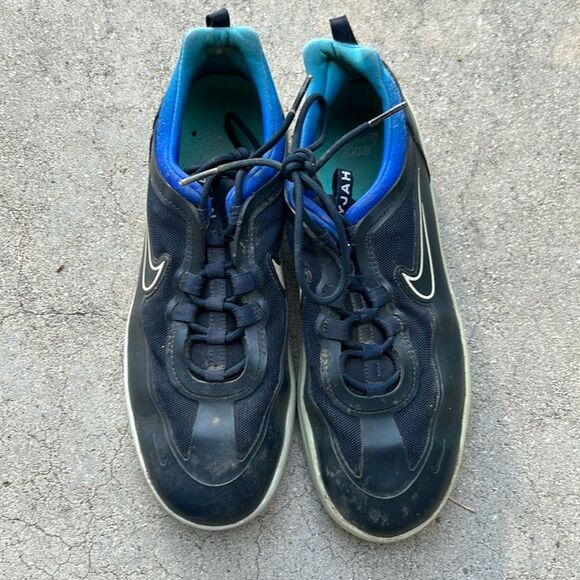 Nike SB Nyjah Free 2 Good Condition Dark Obsidian Hyper Jade Black size 8 - Picture 1 of 9
